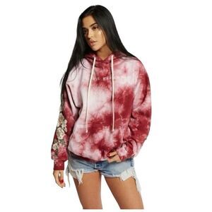 Civil Regime Tie Dye Embroidered Stitched Floral White Roses Sz XS # 2363